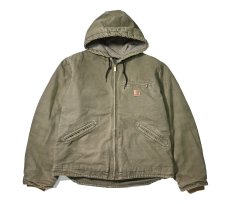 画像1: 07' Used Carhartt Sherpa Lined Sierra Jacket Olive (1)