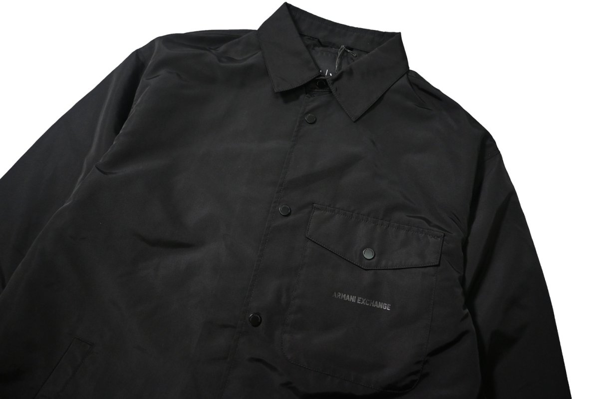 画像2: ARMANI EXCHANGE Shirt Jacket Black (2)