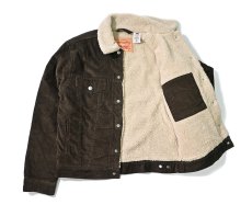 画像5: 00s Deadstock Levi's 70520 Corduroy Sherpa Trucker Jacket Dark Brown リーバイス (5)