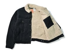 画像5: 00s Deadstock Levi's 70520 Corduroy Sherpa Trucker Jacket Black リーバイス (5)
