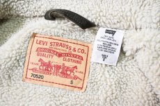 画像6: 00s Deadstock Levi's 70520 Corduroy Sherpa Trucker Jacket Dark Brown リーバイス (6)
