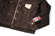 画像4: 00s Deadstock Levi's 70520 Corduroy Sherpa Trucker Jacket Brown リーバイス (4)