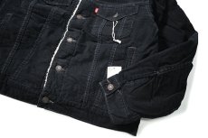画像4: 00s Deadstock Levi's 70520 Corduroy Sherpa Trucker Jacket Black リーバイス (4)