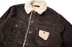画像3: 00s Deadstock Levi's 70520 Corduroy Sherpa Trucker Jacket Brown リーバイス (3)