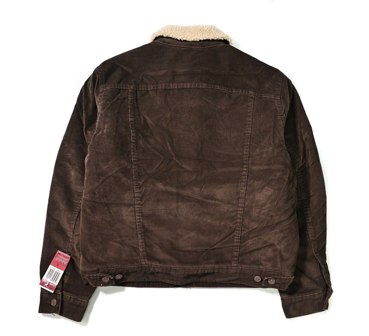 画像2: 00s Deadstock Levi's 70520 Corduroy Sherpa Trucker Jacket Brown リーバイス (2)
