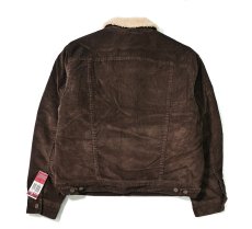 画像2: 00s Deadstock Levi's 70520 Corduroy Sherpa Trucker Jacket Brown リーバイス (2)