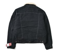 画像2: 00s Deadstock Levi's 70520 Corduroy Sherpa Trucker Jacket Black リーバイス (2)