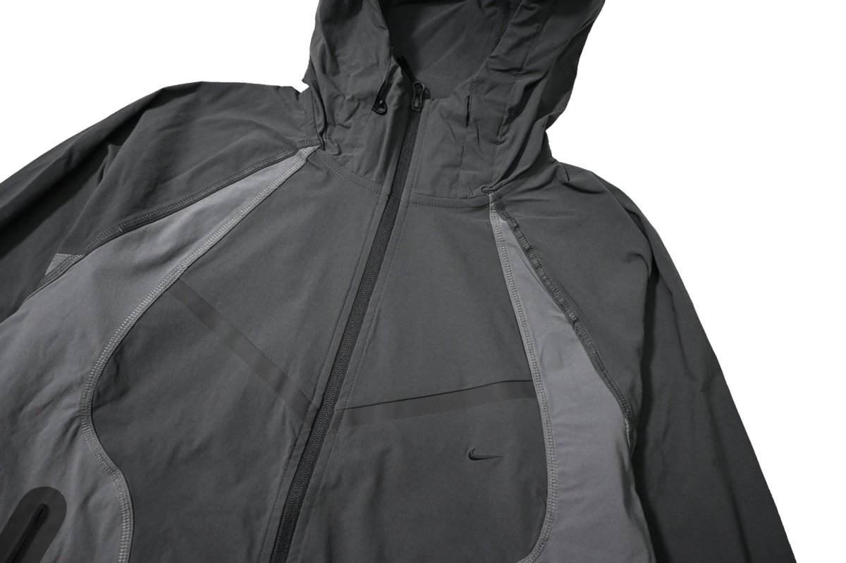 画像3: Nike Tech Woven Color-Block  Windrunner Jacket Anthracite/Iron Grey/Black (3)