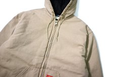 画像3: 00s Used Dickies Quilted Flannel Lined Duck Hooded Jacket (3)