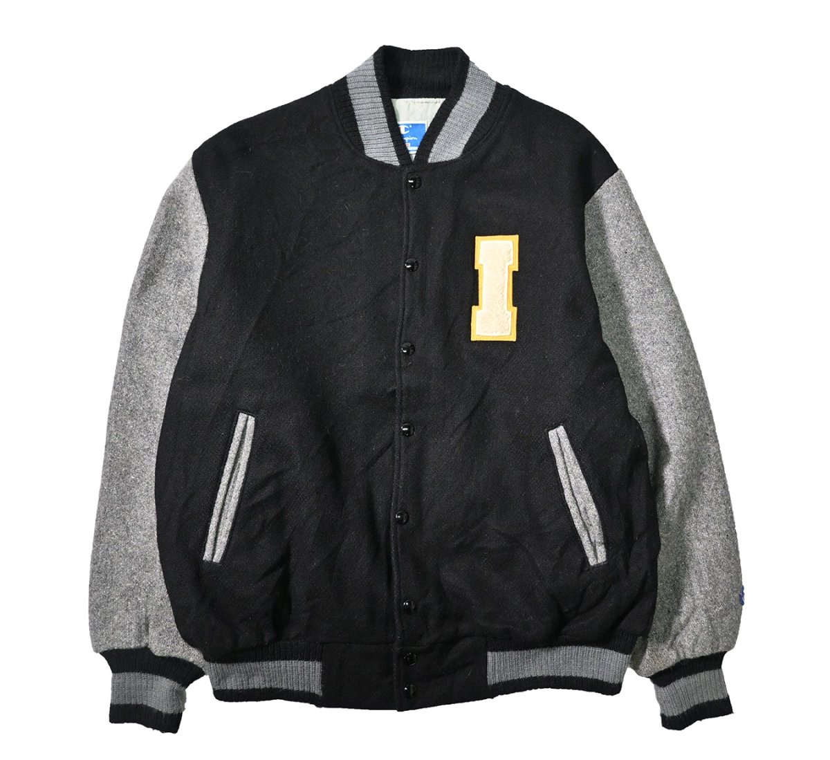 画像1: 80-90s Used Champion Melton Varsity Jacket made in USA (1)