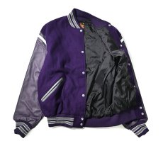 画像6: 00s Deadstock Game Sportswear Melton/Leather Varsity Jacket made in USA (6)