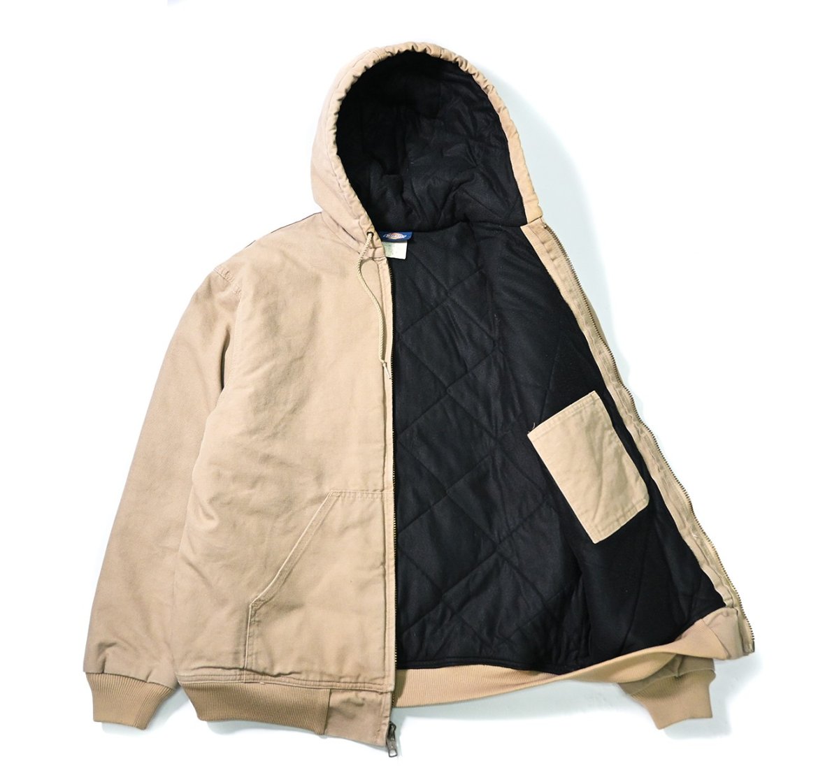画像5: 00s Used Dickies Quilted Flannel Lined Duck Hooded Jacket (5)