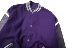画像5: 00s Deadstock Game Sportswear Melton/Leather Varsity Jacket made in USA (5)