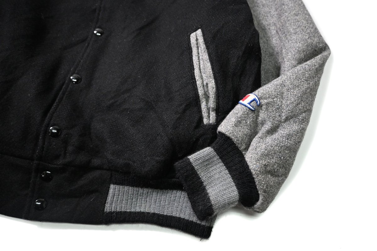 画像4: 80-90s Used Champion Melton Varsity Jacket made in USA (4)