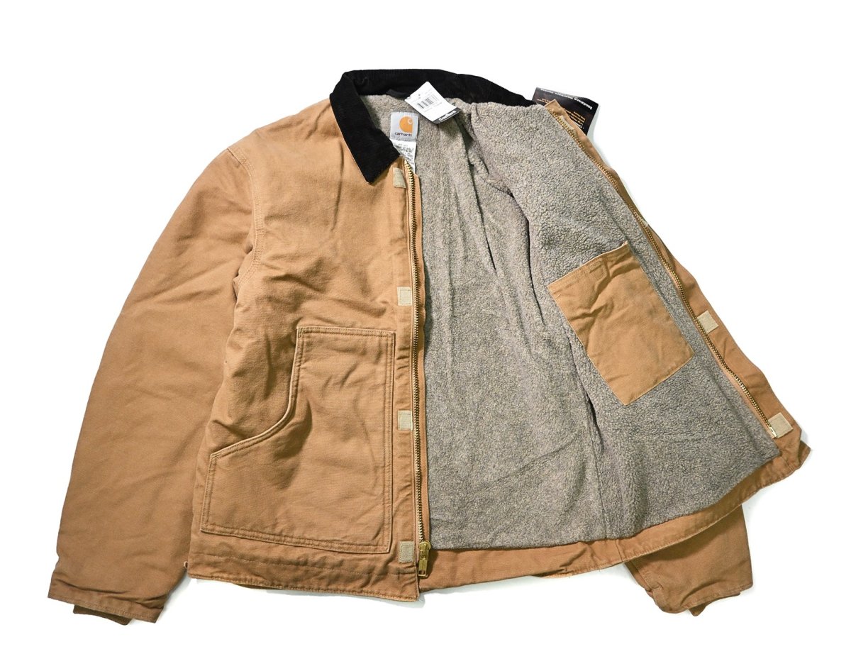 画像5: 07' Deadstock Carhartt Sherpa Lined Dearborn Jacket Camel (5)