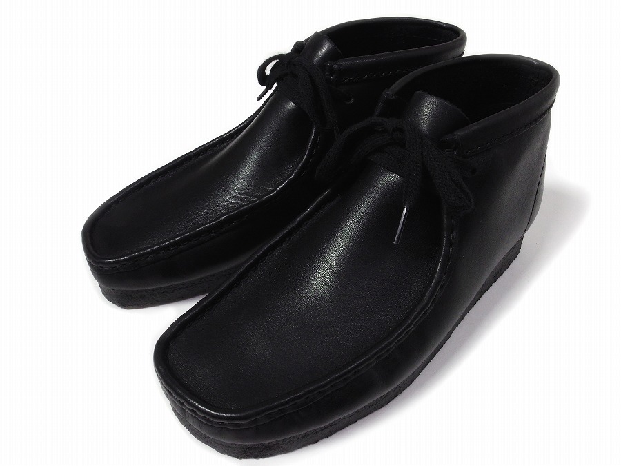 画像1: Clarks Wallabee Boot Black Leather クラークス ワラビー (1)