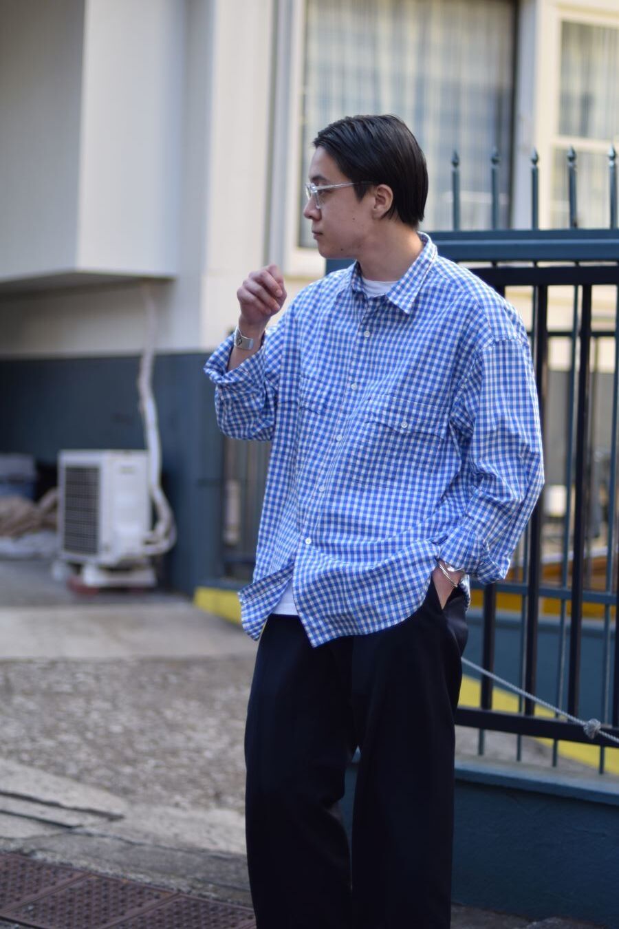 約59cm身幅Porter Classic ROLL UP SHIRT ロールアップシャツ - シャツ