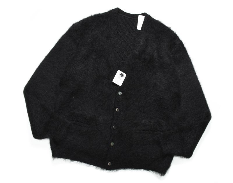 Premium Mohair Cardigan W/Pocket BLACK-