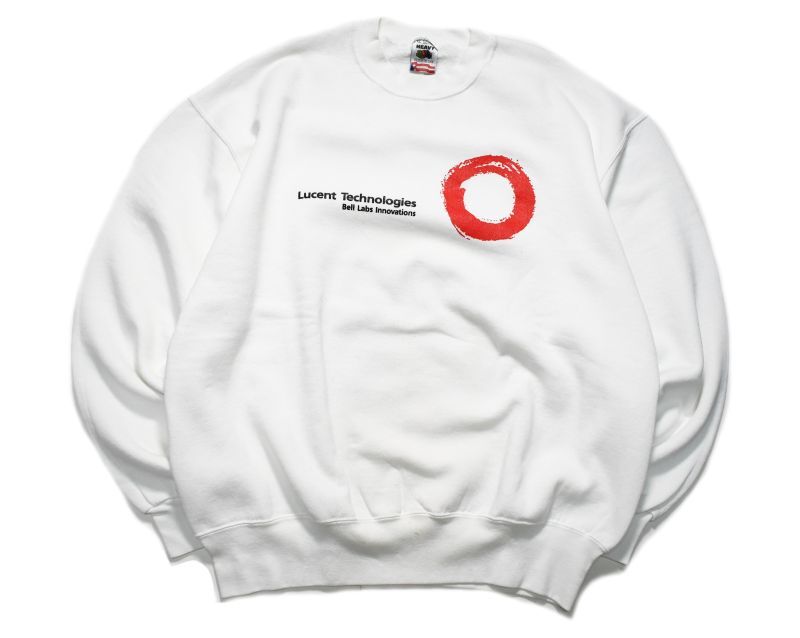 画像1: Used Design Sweat Shirt "Lucent Technologies" White made in USA (1)