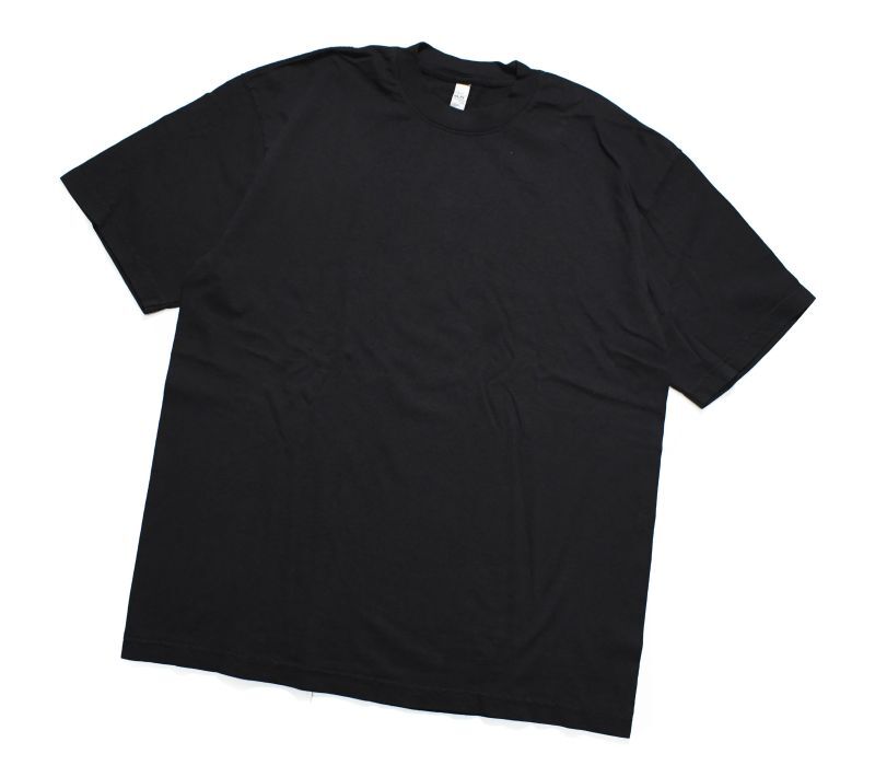 画像1: Los Angeles Apparel Garment Dye 6.5oz S/S Tee Black ロサンゼルス アパレル (1)