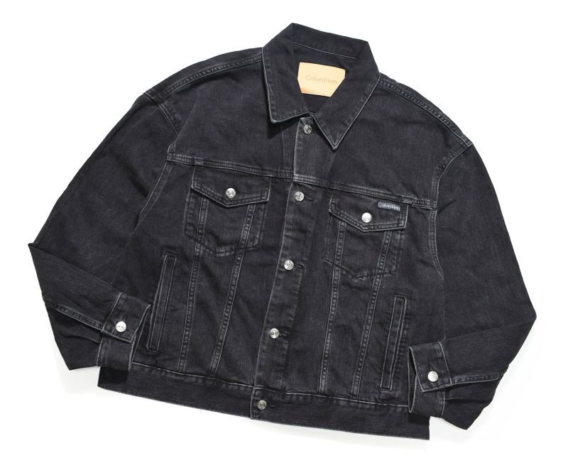 画像1: Calvin Klein Trucker Jacket Black Wash カルバンクライン (1)