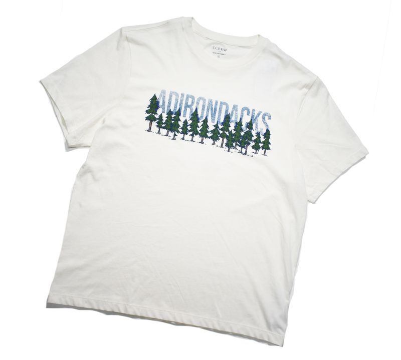 画像1: J.Crew Short Sleeve Print T-Shirt Natural "Adirondacks" (1)