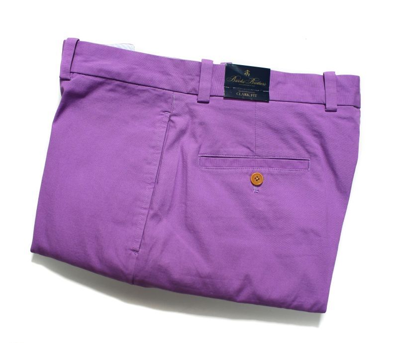 画像1: Brooks Brothers Clark Fit Chino Trouser Purple ブルックスブラザーズ (1)