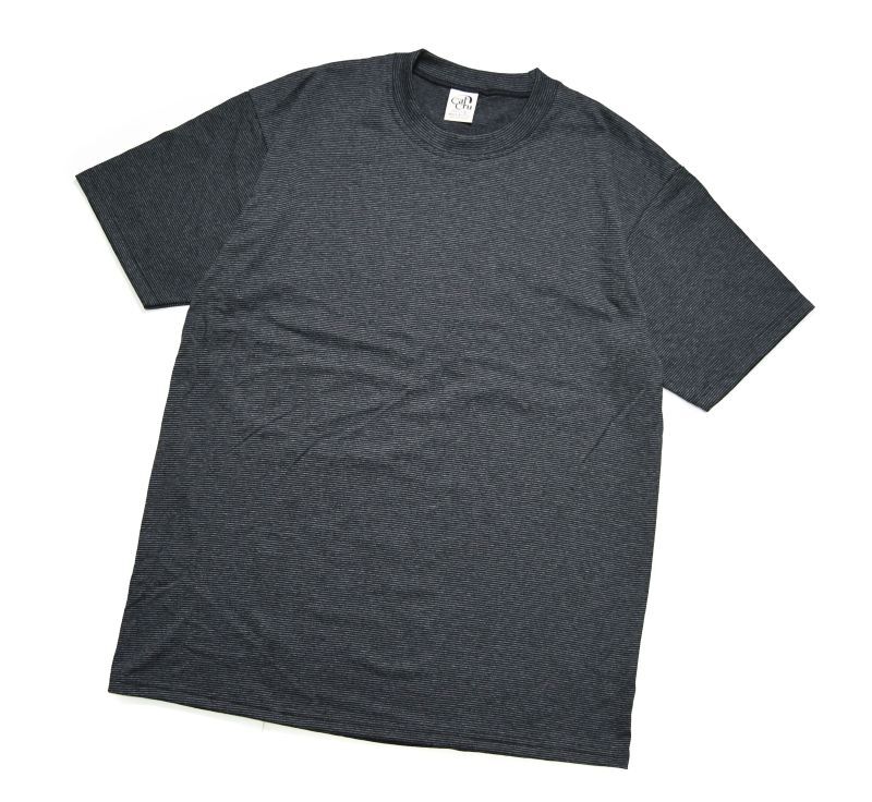 Cal Cru S/S Micro Border T-Shirt Black カルクルー