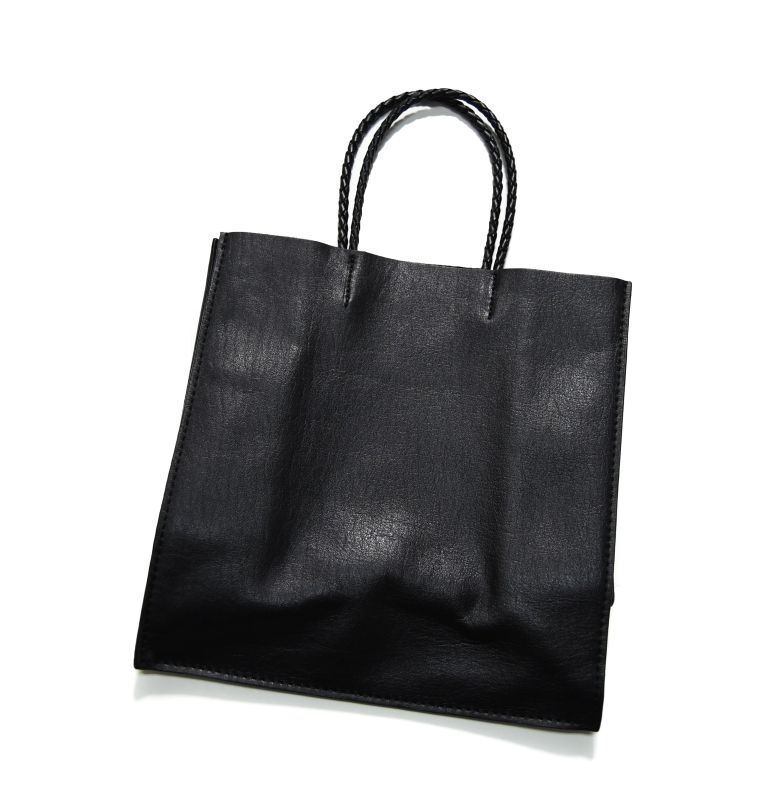 画像1: made in ASAKUSA Leather Kami Bukuro Black (1)