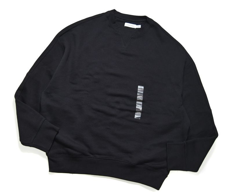 画像1: Calvin Klein Crew Neck Sweat Shirt Black カルバンクライン (1)