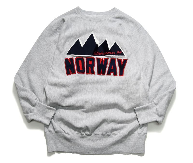 画像1: Used Champion Reverse Weave Sweat Shirt "Norway" made in USA チャンピオン リバースウィーブ (1)
