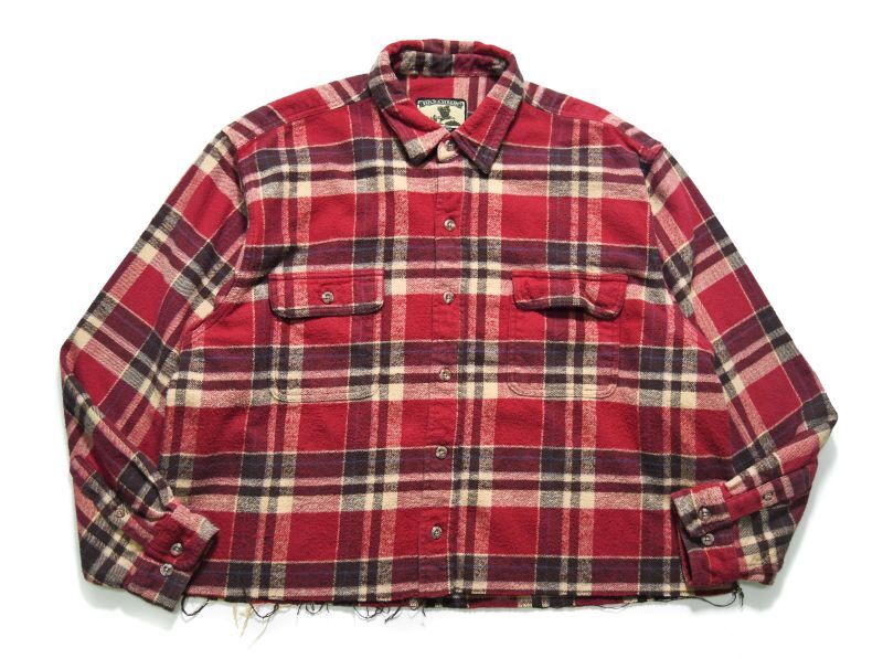 画像1: Used Field&Stream L/S Cut-off Flannel Shirt (1)