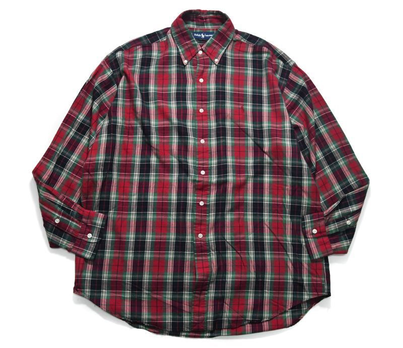 画像1: Used Ralph Lauren Plaid Pattern L/S Shirt "Blake" ラルフローレン (1)