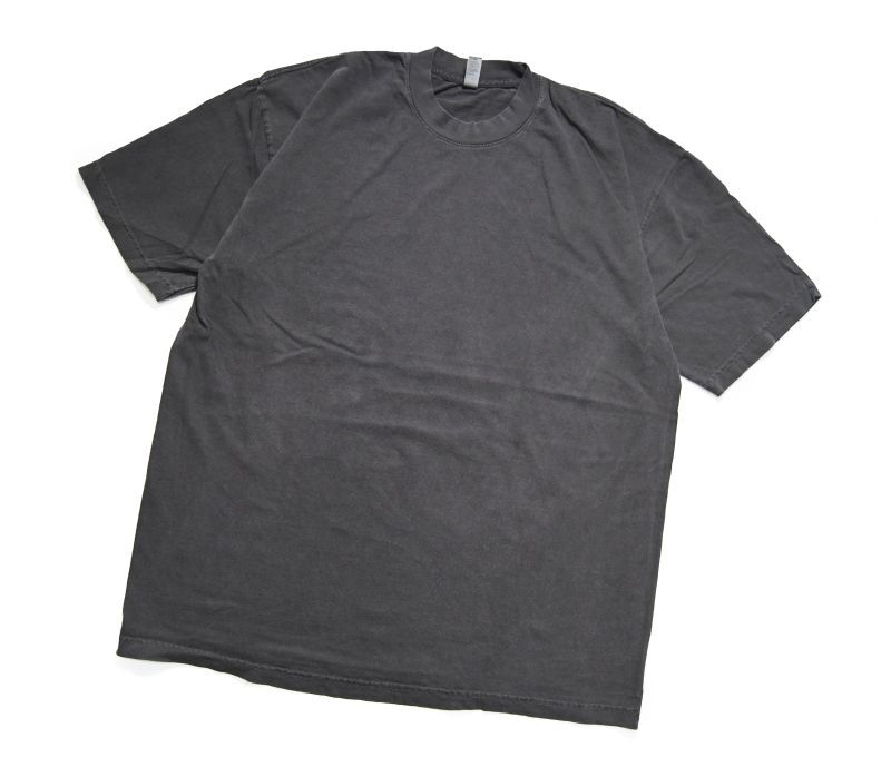 画像1: Los Angeles Apparel Garment Dye 6.5oz S/S Tee Vintage Black ロサンゼルス アパレル (1)