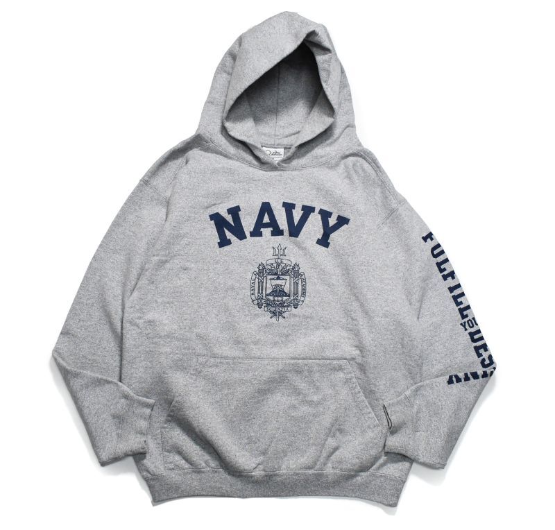 画像1: Used Us Navy Pullover Sweat Hoodie made in USA (1)