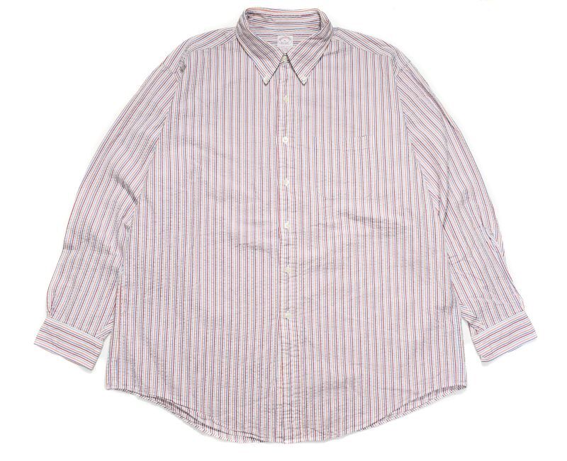 Used Brooks Brothers Seersucker Stripe B/D Shirt