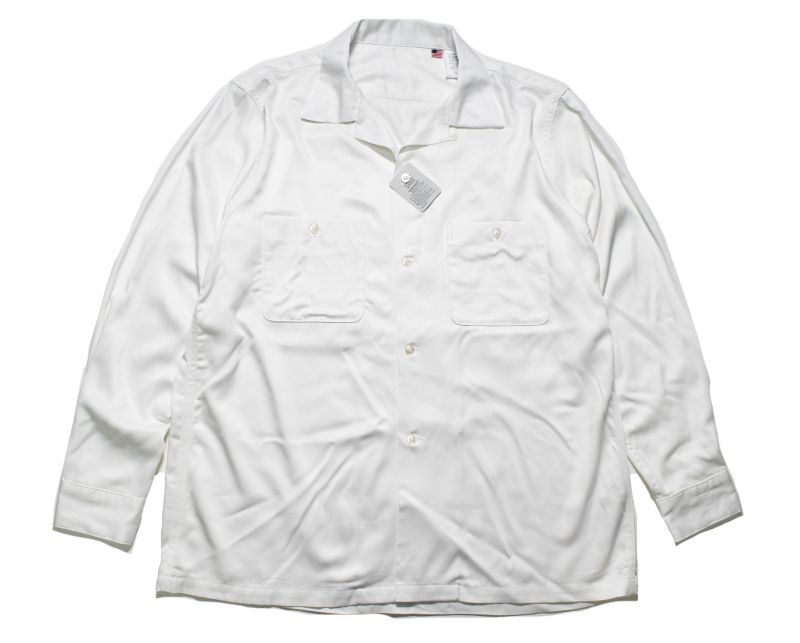 A.R.P. GABANARO™ Collection Rayon Loop Collar Shirt Off White
