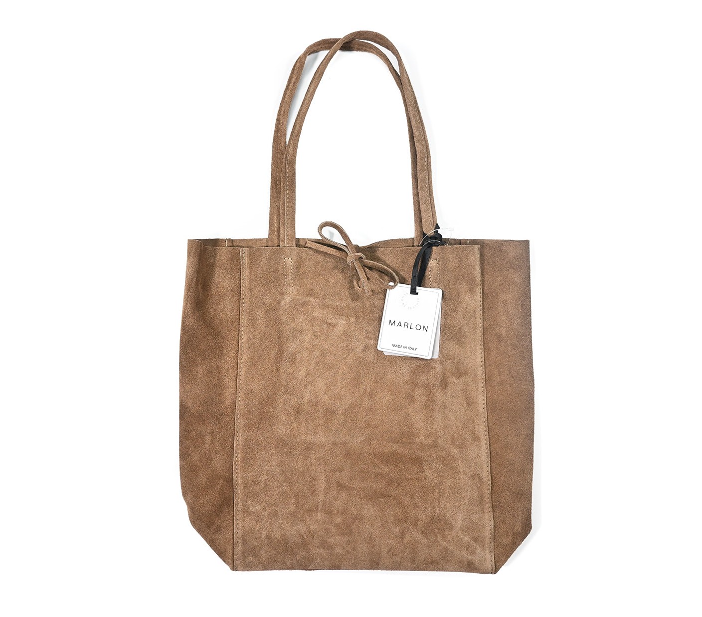 MARLON FIRENZE Shopper Big/ Suede Tote Bag Taupe