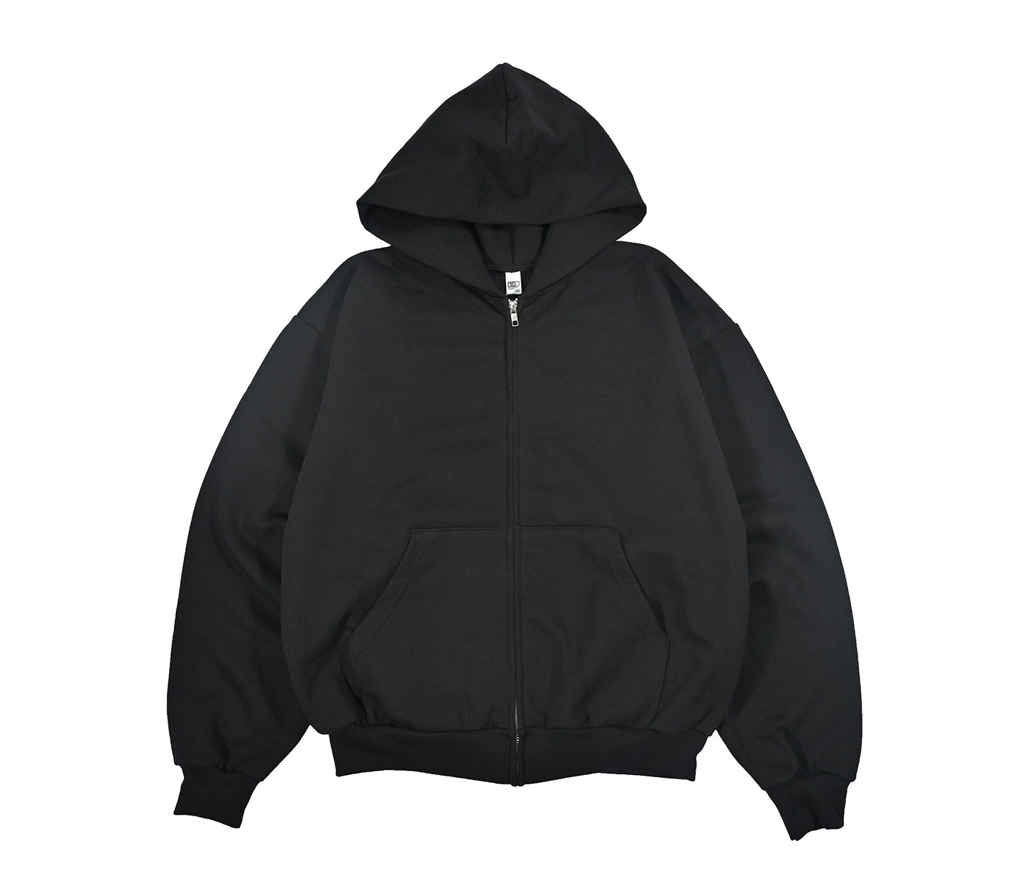 Los Angeles Apparel 10oz Mid-Weight Crop Zip Hoodie Black ロサンゼルスアパレル