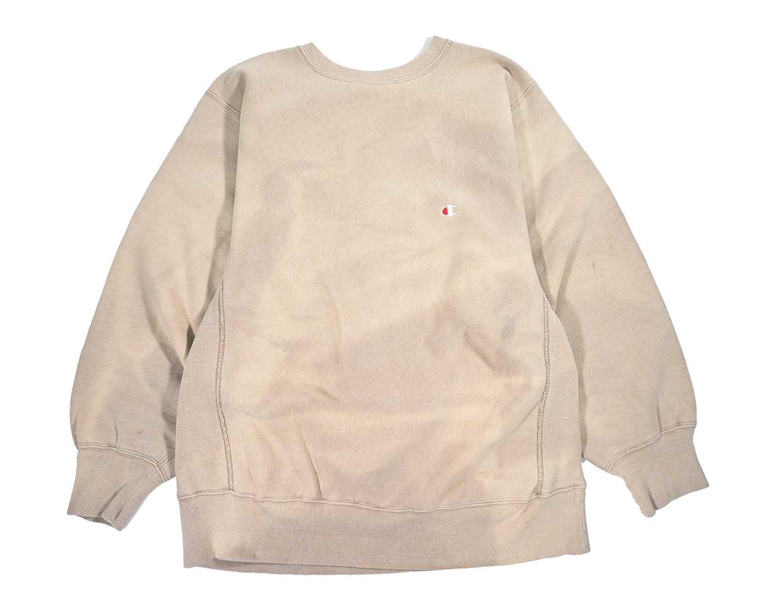 80s Used Champion Reverse Weave Sweat Shirt Khaki made in USA