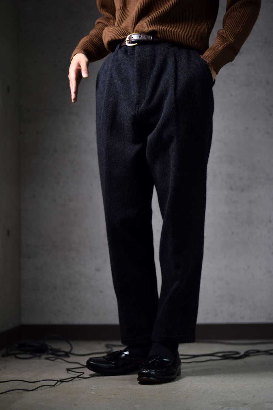 店内全品ﾎﾟｲﾝﾄ2倍!! Porter classic メルトンウールクロップドパンツ